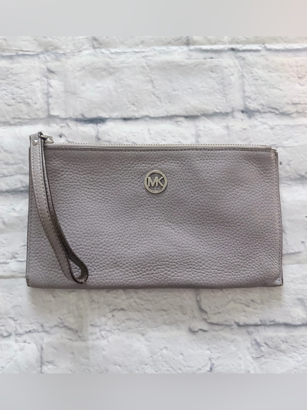 Michael Kors Pebbled Leather Wristlet | Light Purple